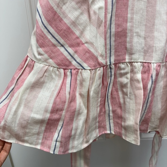 Parker Pink and White Striped Mini Dress - Picture 6 of 11